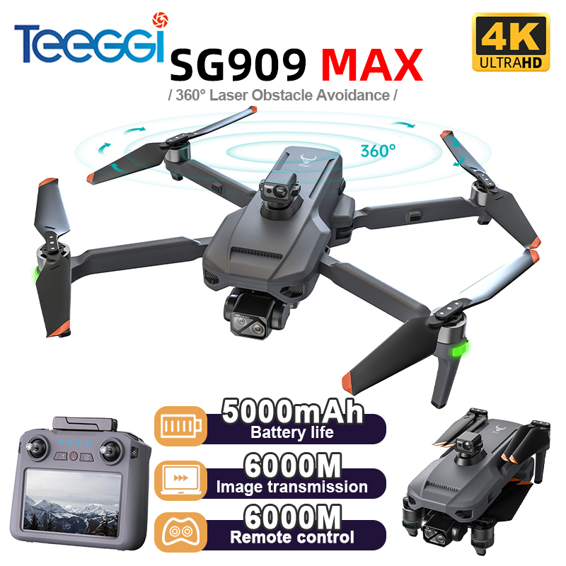 Drone Gimbal Brushless - Teeggi SG909 MAX GPS Дрон с